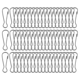 PATIKIL Lanyard Hooks, 60 Pcs 50mm Stainless Steel 304 Spring Snap Hook Metal Clips Clasp for Key Chain Key Rings ID Card Shower Curtain, Golden Bronze