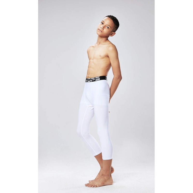 DEVOPS Boys 2-Pack 3/4 Compression Tights Sport Leggings Pants