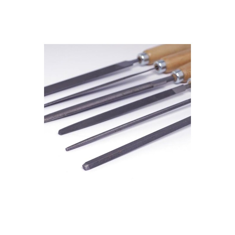 Bernstein 5-240 Set of 6 Files with Wooden Handle in