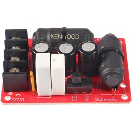 200W Pure Bass Subwoofer Crossover Second-Order Crossover Frequency Distributor Divider 2 Way Speaker Audio Crossover Filter (A)