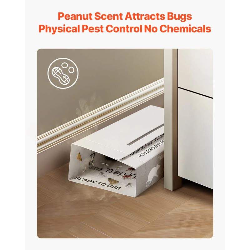 36 Pack Insect Glue Trap Peanut Scent Foldable Design Smart