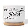 DecStic Be Our Guest Ceramic Planters Bible Verse Planters for