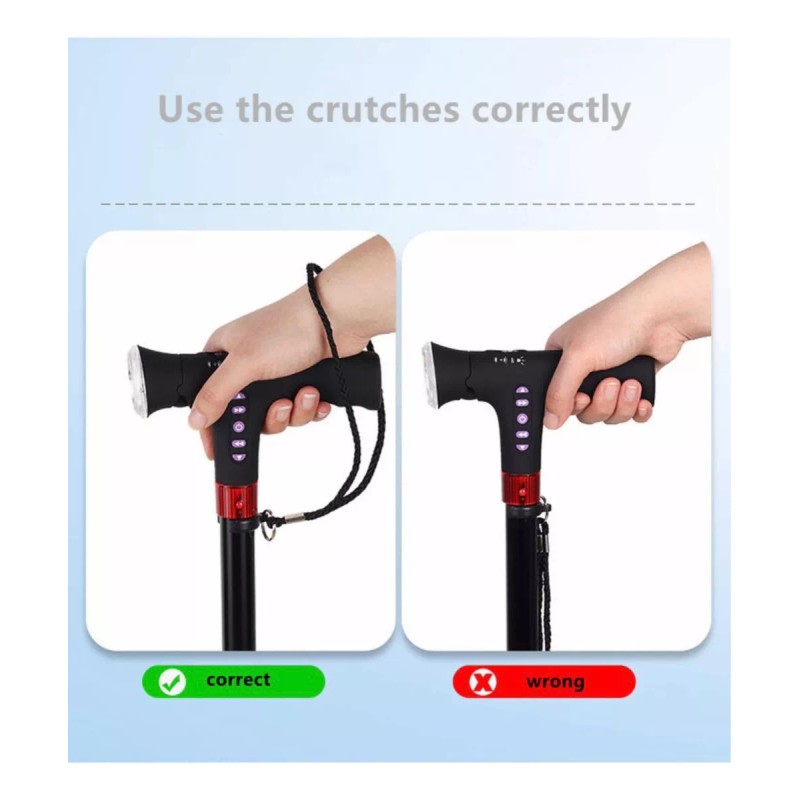 Buddy Bastón Walk Buddy Recargable Mp3 Alarma Sos Luz Led