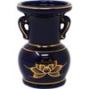 A&K Buddha Flower Stand, 2 Piece Set (One Pair/Lapis Gold/Lotus/Navy),