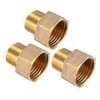 sourcing map Brass Threaded Pipe Fitting G3/8 Male x G1/2