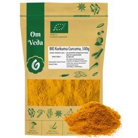 Turmeric Powder Organic 500 g | Turmeric Root Ground | Spice Powder Turmeric Turmeric Powder | Origin India | Organic Certified DE-ÖKO-039