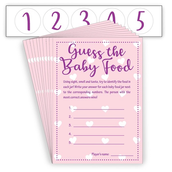Guess The Baby Food! Game - Pink/Girl - 10 Player