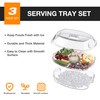 Newbro Chilled Veggie Tray with Lid, Shrimp Cocktail Serving Dishes