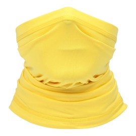 UHEREBUY Neck Gaiter Face Mask, Face Cover Scarf Breathable Cooling Mask Neck Cover for Fishing Cycling Hiking Outdoors Yellow