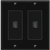 RiteAV HDMI Wall Plate 2 Port - 2 Gang [Black/Black]