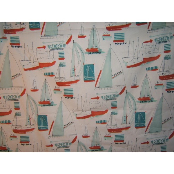 Covington, 5th Avenue, McGregor, Sail Boats Regatta Theme, BTY, Color