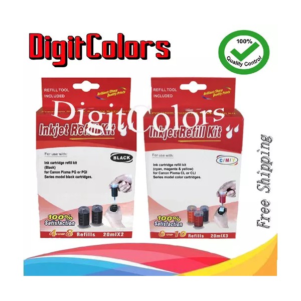 Digit Colors Refill ink kit for Canon PG245 CL246 BK,C,M,Y
