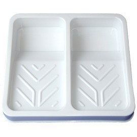 70mm Artist Double Paint White Plastic Roller Tray