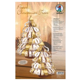 Ursus Design Stripes Paper Christmas Trees, 24310099 Glamour