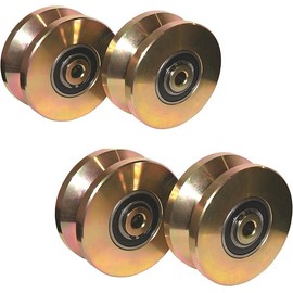 4 Pack-4" V Groove Wheel Double Bearing Sliding Gate 3000 Lbs Roller Slide+Screw