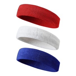 Sports Sweatband Sweat Bands Headband Sweat Bands Head Sweat Band Sweatbands for Wonmen Sweatbands Head Sweatbands for Men Tennis Sweat Bands Headbands for Women Workout Headbands for Women 3pcs