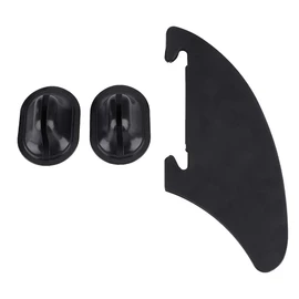 Stick On Fin, Durable Kayak Skeg Tracking Fin Made of Black Plastic with 2 Bases to Reduce Water Resistance of Inflatable Paddle Boards