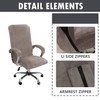 Funda elástica de terciopelo para silla de oficina con reposabrazos,