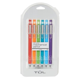 TUL® Mechanical Pencils, 0.7 mm, Assorted Barrel Colors, Pack Of 6 Pencils