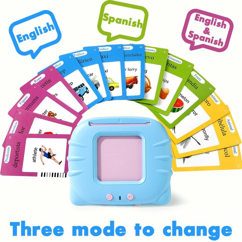 Bilingual English & Spanish Interactive Talking Flash Cards Learning Toy