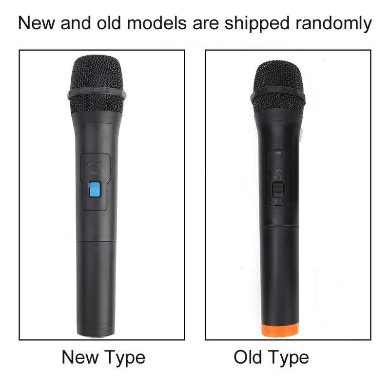 Black ABS Plastic Professional Universal Handheld VHF Wireless Microphone USB