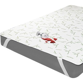 Utopia Bedding Mattress Protector, 150 x 200 x 30 cm, Waterproof, Soft Viscose, with Elastic Corner Straps, Oeko-Tex Certified Mattress Topper, Breathable, Mattress Protector
