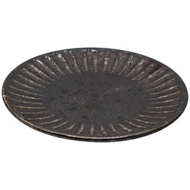 Mino Ware Shosen 532-0060 Small Bowl, Plate, Approx. 3.5 inches (9 cm), Silver Black Shigi, Made in Japan