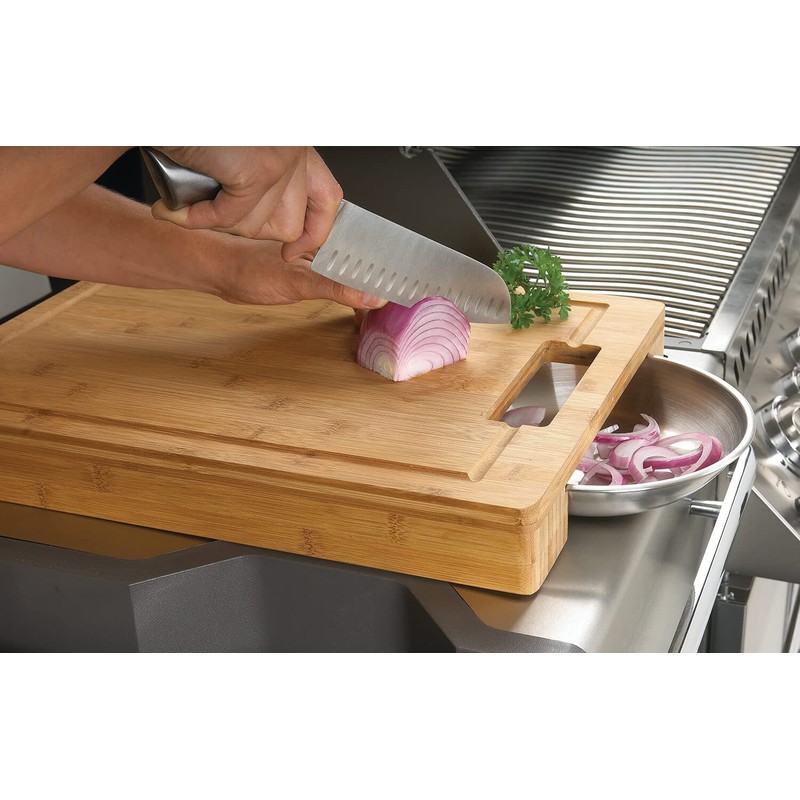 Napoleon PRO Bamboo Cutting Board with Stainless Steel Bowls 70012