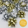 Kissymix 5cm Medium Metallic Bows Set of 80 Gold &