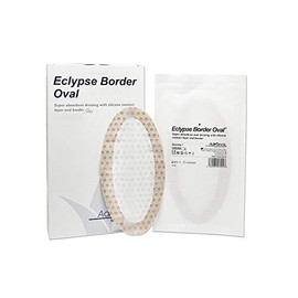 Dukal DUK CR4300 Eclypse Border Oval Super Absorbent Dressing, 4"x8" (Pack of 10)