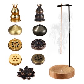 11-in-1 Incense Stick Holder, Incense Stick Holder, Incense Holder for Yoga, Home Office Decoration (Inverted Incense Burner Base x 1, Holder x 1, Incense Holder x 9)