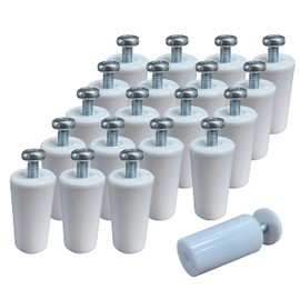 20 Roller Shutter Stops White 40 mm for Roller Shutter Made of PVC, Roller Shutter Stopper Contains Everything Necessary for Assembly, Washers and Screws