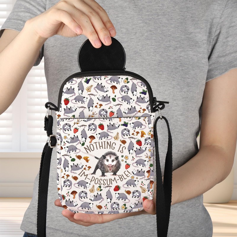 JNIAP Opossum Crossbody Bag Possum Gift Opossums Lover Shoulder Bag