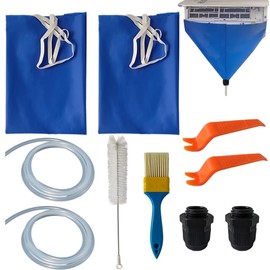 Ajqxh 8Pcs Mini Split Ac Cleaning Kit, Air Conditioner Cleaning Cover Bag, Air Conditioning Cleaning Tools,Ac Waterproof Split Cleaning Kit with Drain Hose &Brushes for Easy Cleaning