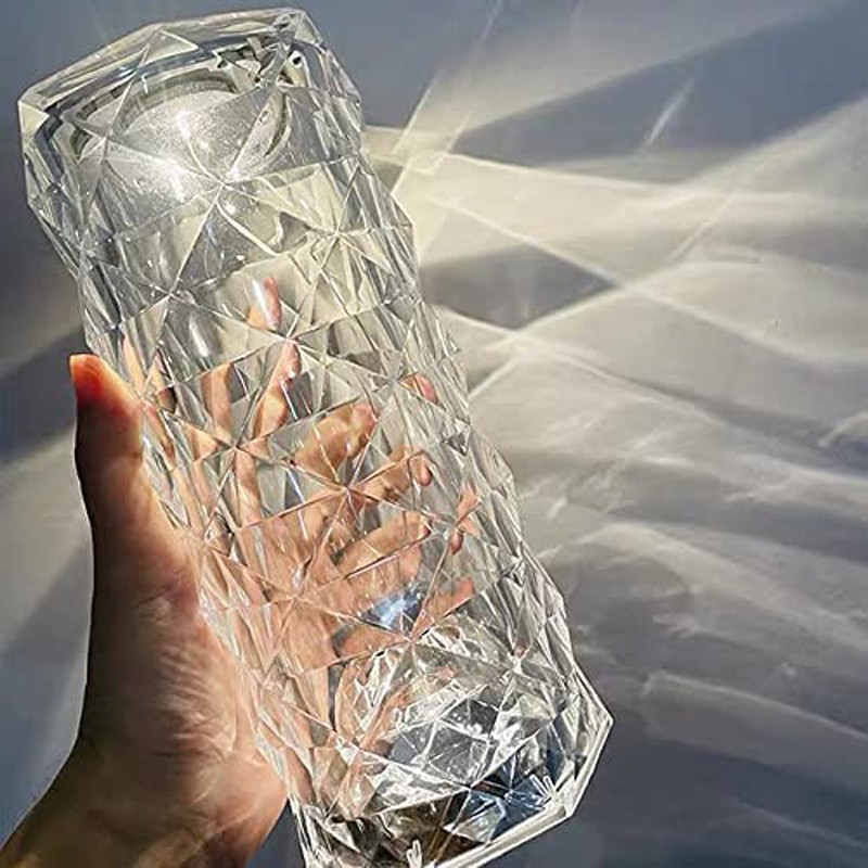Crystal Table Lamp Light 3 Colours Changing USB Chargeable LED