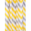 Croydex Yellow & Grey Chevron Textile Shower Curtain with Hygiene