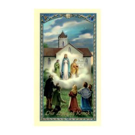 StealStreet SS-WJH-E24-291 Prayer to Our Lady of Knock, Clear Holy Cards