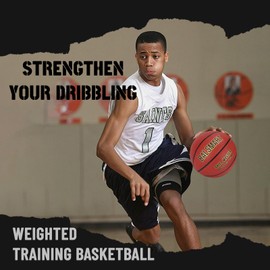 BALSMART 2.2 LBS Weighted Basketball 28.5" for Training - Skill Master Heavy Training Basketball for Improving Ball Handling Passing and Rebounding