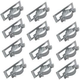 2-3/8" Fence Bracket SupConn (12Pcs), Steel to Wood Fence Brackets,Fence Brackets for Metal Posts,Metal Fence Post Brackets - Fence Post Repair (Include Screws)