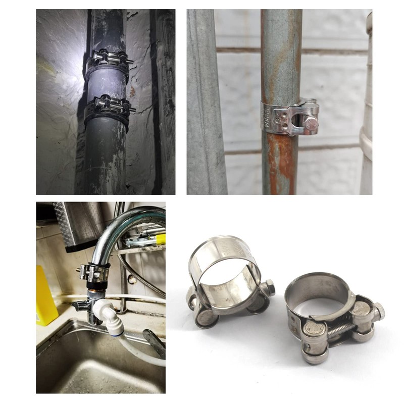 Zerniple Stainless Steel T-Bolt Hose Clamp 304, Size 48-51mm, Pack