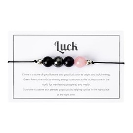 Good Luck Bracelet for Women Healing Bead Bracelets Anxiety Relief Bracelet for Girls Natural Stone Bracelets Relief Gifts for Best Friend Daughter Mom Girlfriend Lucky Bracelet