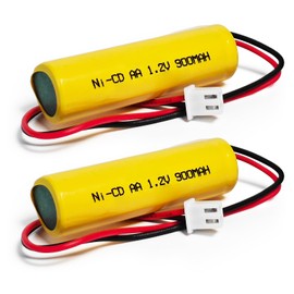 2-Pack 1.2V 900mAh Ni-CD AA Exit Sign Battery for Lithonia Unitech