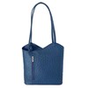 Handbag Bliss Womens Italian Leather Ostrich Print Convertible Shoulder Bag