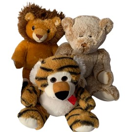 Weighted plush lion, tiger or teddy bear with 3-4 lbs, washable weighted stuffed animal, jungle cats, Aunt Sandy's Sewing