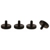 PrecisionGeek Knurled Thumb Screw Black Steel M4 x 12mm DIN