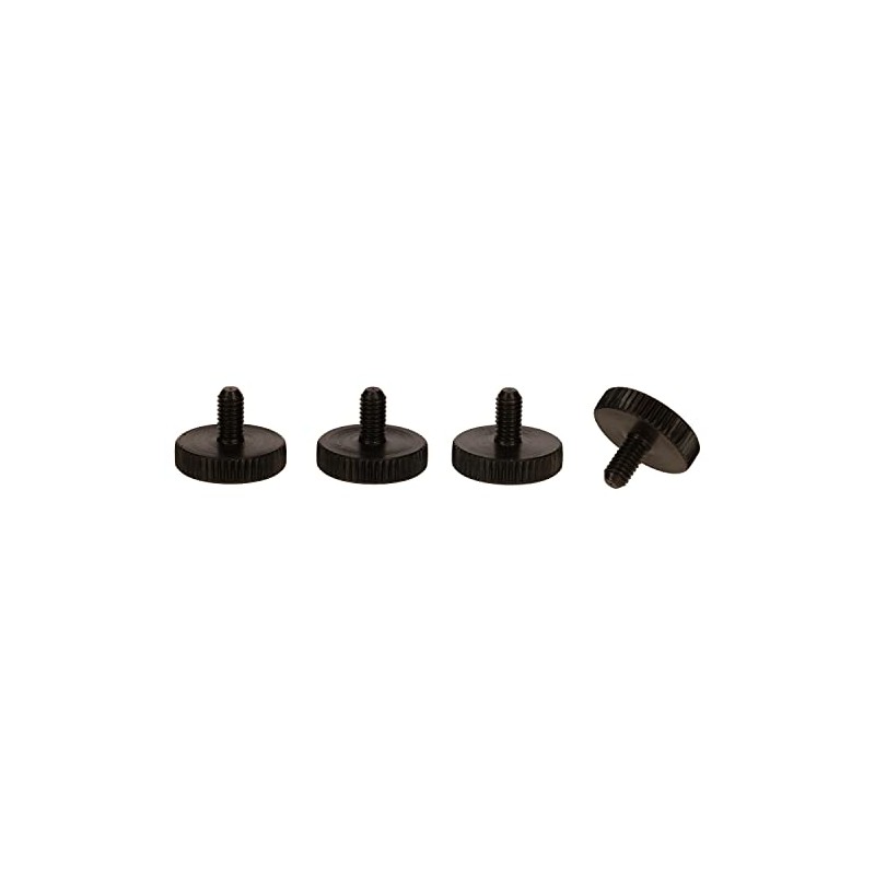 PrecisionGeek Knurled Thumb Screw Black Steel M4 x 12mm DIN