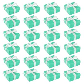 BLUE PANDA 24 Pack Party Favor Boxes, Small Turquoise Candy Treat Gift Box for Bridal Shower Engagement Birthday Wedding