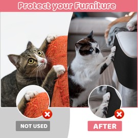 alophoty Cat Scratching Mat Self-Adhesive, 118"x15.8" Trimmable Cat Scratch Furniture Protector, Durable Cat Scratch Pad for Couches, Cat Trees, Walls, Easy to Install for Cat Owners