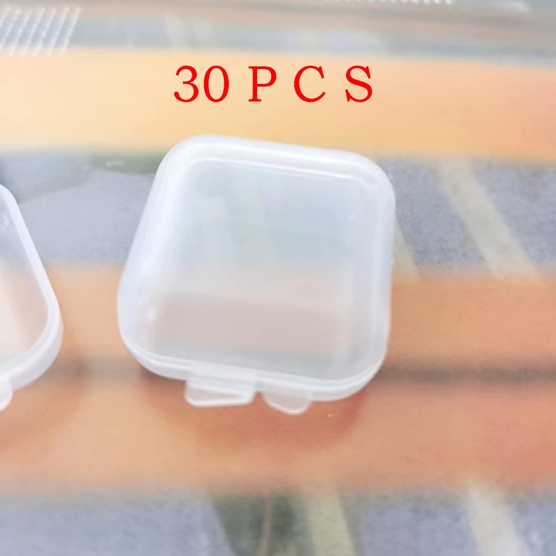 30Pack Plastic Organizer Storage Box Clear Bead Organizer for Jewelry