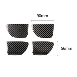 TEAMWILL Real Carbon Fiber Car Interior Door Handle Cover Trim Fit for 14-21 Infiniti Q50 Q60